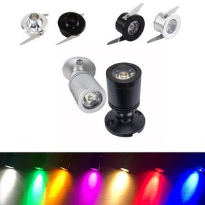Downlights 1 W Mini-Spot-Licht AC 110 V 12 V 24 V für Deckeneinbauleuchte Home Under Cabinet Lights LED-weiße Leuchte Crestech168