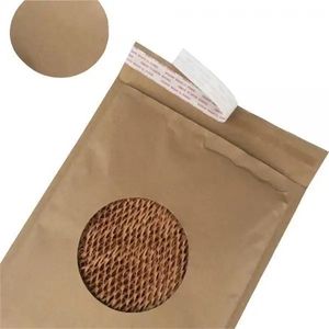 Biyolojik olarak parçalanabilir geri dönüştürülebilir petek kraft kağıt torba lojistik paketleme Posta çantaları petek yastıklı zarf posta kesesi