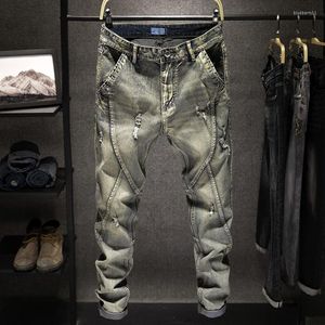 Herrenjeans, Retro, Sommer, zerrissen, dünner Abschnitt, locker, große Größe 28–44, Denim-Hose