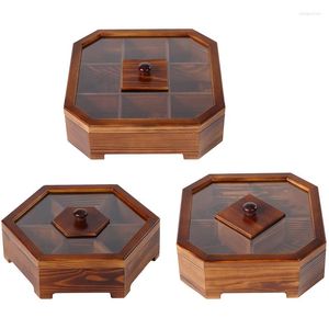 Ящики для хранения сплошной деревянной коробки с закусками китайский
