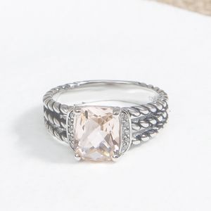 Винтажные кольца модные бренды кольца женское свадебное подарочное кольцо с винтоистыми кабельными топаз кольца