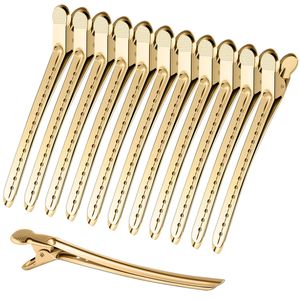 12pcsHair Coloring Women Hair Clips Salon, Duck Bill Clips Inches Rustproof Metal Alligator Curl Clips for Hair Styling