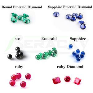 Beracky 4mm 5mm 6mm 8mm 10mm Smoking Ruby Terp Pearls Sapphire Emerald SIC Dab Beads Inserto per Quartz Banger Glass Water Bong Oil Rigs