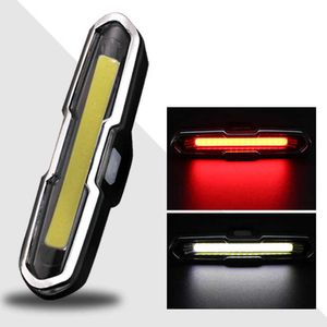 S Güçlü Bisiklet Arka USB Şarj Edilebilir LED Bisiklet Geri Hafif Kırmızı Flaş Güvenliği Geceleri Üç Renkli Lamits 0202