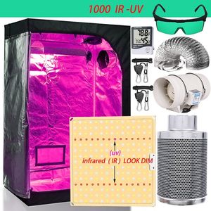 1000W Complete Grow Tent Kit Hydroponic System Carbon Filter Dark Room