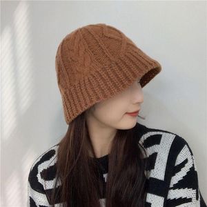 Boinas de malha de pescador chapéu de inverno feminino feminino