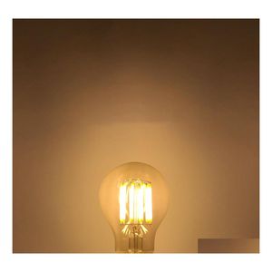 Светодиодные лампочки Brelong Dimmable A60 Retro Edison Filent Light BB E27 COB Glass 2W/4W/6W/8W AC220V для белой люстры капля кристалл Del DH6ZX