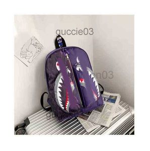 Designer Shark Bag Tote Shoulder Handbag Backpack Little Monster Student Schoolbag Sports Fashion Travel Mountaineering Fitness Backpack L11.8 W5.11IN H15.7