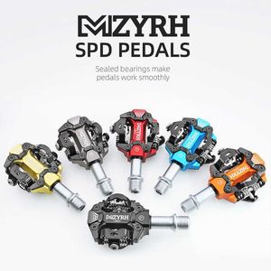 Bike Pedals MZYRH Bike Pedal Self-locking Pedals SPD MTB Road Pedals Aluminum Alloy Anti-slip Sealed Bearing Bicycle Pedal 0208
