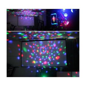 LED efektleri brelong dj lamba 9 renk aşaması ışık rgb dönen kristal sihir topu usb disko 1 pc damla dağıtım ışıkları aydınlatma dhgth