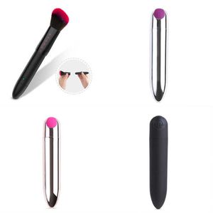 Секс вибраторы мастурбаторы платят 10-ступенчатые вибрационные вибрационные массажные палочки палочки для макияжа кисти для женщин интимные игрушки для взрослых для пар 1013