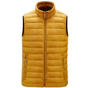 Мужская куртка без рукавов, зимняя мода, повседневное тонкое пальто, брендовая одежда, мужской жилет с хлопковой подкладкой, большой размер 2021