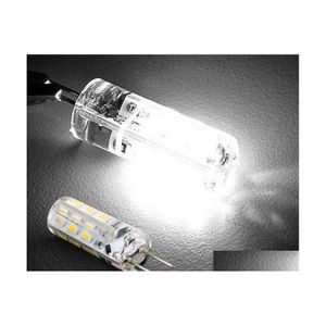 LED ampuller SMD 3014 BBS Avize Kristal Işıklar DC 12V G4 2W 24 LED'ler Sıcak Beyaz/Soğuk Beyaz Mısır Işığı 2 Yıl Garanti Deliği DHICJ