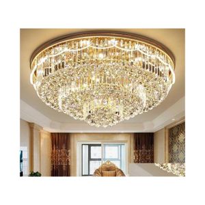 Avizeler Led kristal tavan avize lüks villa lamba el lobby clubhouse oturma odası için nordic kolye ışık