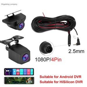 Yeni 4pin Araba Arka Görünüm Kamerası 2.5mm Jack Arka Kamera Android DVR Araba Ayna Dash Cam Siyah 1080p AHD Dikizim Kamerası