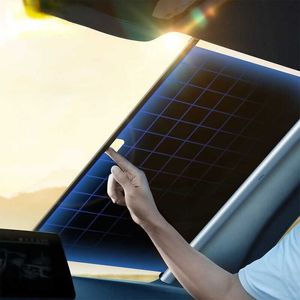 Araba Ön cam Güneşlik Kapağı Otomatik Geri Çekilebilir Güneş Kanı Koruması Araba Ön Cam Pencere Otomatik Baseus Güneşlik Parasolleri