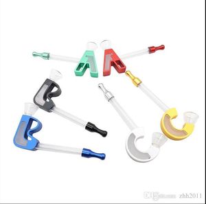 Новая цветная алфавитная труба Прозрачная стеклянная труба металлическая алюминиевая алюминиевая удобная труба