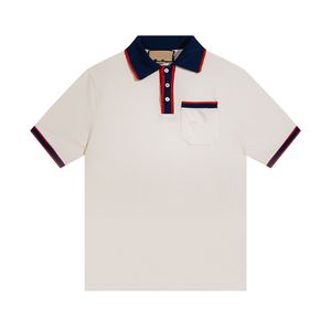 23 Mens Moda Polo Gömlek Lüks İtalyan Erkekler Tasarımcı Giyim Kısa Kollu Moda Erkekler Yaz T-Shirt Avrupa Boyutu XS-L