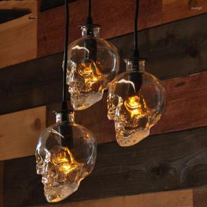 Kolye lambalar Vintage cam ışık sanat dekorasyon için asılı edison ışıkları e14 ampul toptan