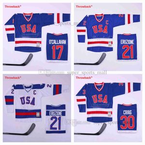 1980 TEAM USA ABD Buz Hokeyi Olimpik Jersey Mucizesi 21 Eruzione 30 Craic 17 O'callahan