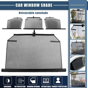 1Pcs Car Side Window Sunshades Retractable Window Mesh Curtain For Auto Truck Sun Shield Vehicle Summer Protection Heat UV Glare