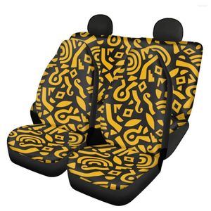 Araba koltuğu, iç düzensiz geometrik grafik tasarımını kapsar. Araç aksesuarları için ön ve geri yüklenmesi kolay