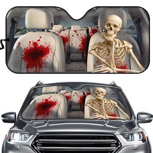 Esqueleto Horror Skull Windshield Sunshade Carneiro de carro de pára-brisa de panopy Sun Shade Auto Sun Visor-Cavers Protecção solar de carro