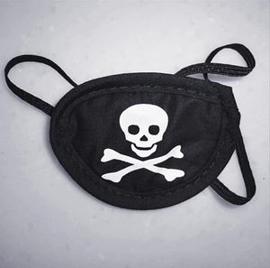 Accessori per costumi con benda sull'occhio da pirata Maschere per occhi da Capitano in tessuto nero con un occhio per feste a tema natalizie di Halloween Adulti Bambini