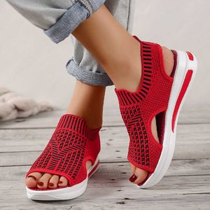 S konfor yaz kadın ayakkabıları artı boyutu gündelik spor plaj kama platformu roman sandaletleri t f hoes ummer liman antals