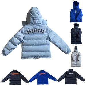 Herren Trapstar Daunenpufferjacke, Luxus-Designer-Jacke mit besticktem Buchstaben und Reißverschluss, Winter-Männer und Frauen, warmer Baumwollmantel, Hip-Hop-High-Street-Tide-Marke