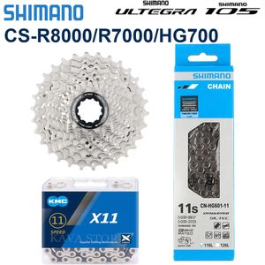 Zincirler Shimano Ultegra R8000 Kaset 11 Hız Yolu Bisiklet 11s K7 R7000 HG700 28T 30T 32T 34T Bisiklet Cırcılığı HG601 Zincir 11V KMC X11 0210