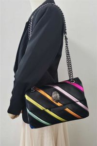 In demand Womens Designer Bag Shoulder Bags British Small Eagle chain Bag Rainbow Color Splice crossbody bags Purse