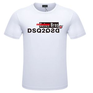 Хлопковая ткань мужская футболка DSQ2 Летнее стиль DSQ Letter D2 Дизайн повседневной o-вырезы