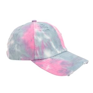 Шаровые шапки бегут кепки для мужчин Unisex Classic Lower Profity Cotton Baseball Cap Tie Dye Baish