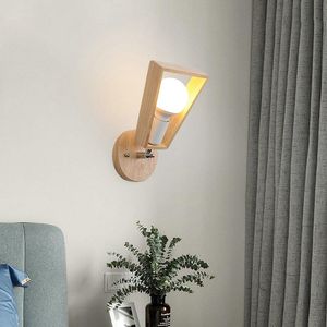 Стеновые лампы скандинавская природная деревянная лампа Регулируемая подставка