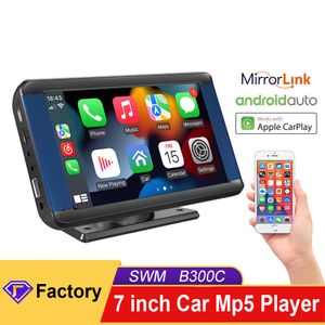 CARROT CAR MP5 Player Vídeo Vídeo sem fio CarPlay Monitor Android Auto 7 polegadas Tela de toque Bluetooth universal multimídia estéreo