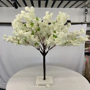 dekorasyon yapay kiraz çiçeği ağaçları el yapımı beyaz açık pembe ağaç kapalı açık ev ofis partisi düğün çiçek standı centerpieces masa dekor imak535