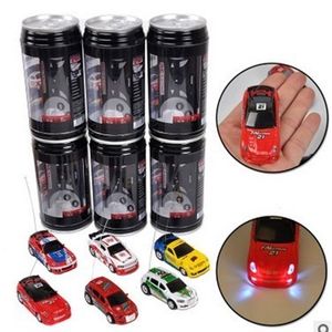 Diecast Model 8 Style Coke Can 1/63 mini drift RC led light Radio Remote Control Micro Racing Car Desktop per bambini Giocattoli Regali 230210