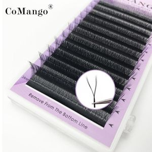 Ложные ресники Comango Black Yy Blashs Soft 0,07 Y Extension Natural Bisties Оптовые синтетические норки1