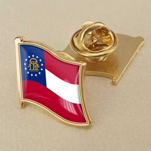 Georgia Flag Crystal Drop Rubber Badge Brooch Flag Brooch of Countries Around the World