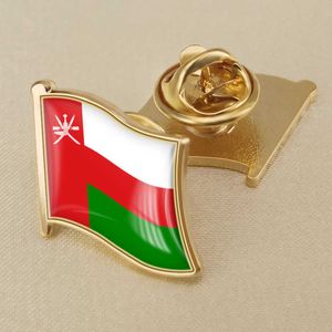 Oman National Flag Crystal Resin Badge Brooch Flag Badges of All Countries in the World