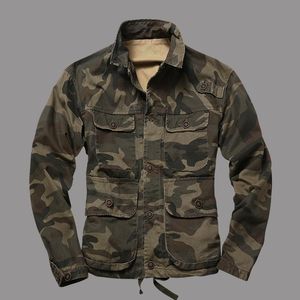 Erkek ceketler erkek askeri ceket ordusu üniforma giyim bahar açık hava çoklu cepleri tarla katları taktik pamuk kamuflaj