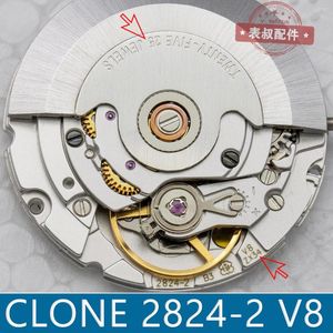 Watch Repair Kits Top ETA 2824-2 Clone Automatic Mechanical Movement Seagull V8 Lettering ST2130 Mod Replacement PT5000 Mechanism