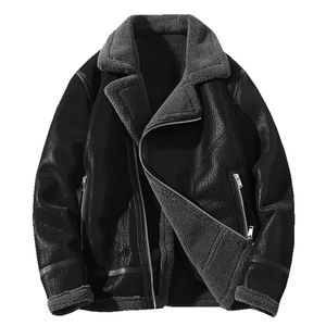 Jackets masculinos Autumn e Winter Velvet Leather Capel