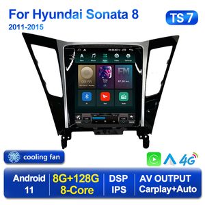 Hyundai Sonata için Android Araba DVD Radyo Stereo Dikey Ekran Çeken 8 YF 2011-2015 Navigasyon GPS Multimedya