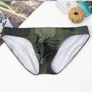 Подставки для мужчин сексуальные камуфляжные трусы моды с низкой талией дышащие бесшовные нижнее белье.