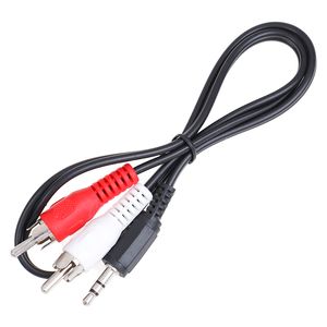 3,5mm Jack Aux - 2 RCA Audio Video Kablosu Stereo Y ayırıcı kablosu AV Adaptör 2RCA Kordon Kablo Teli PC DVD TV VCR Hoparlörler Kamera 1.5m