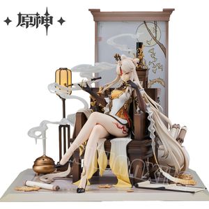 Anime Manga 27cm Genshin Impact Ningguang Figure Zhongli Action KleePaimon Figurine Collection Model Doll Toys 230213