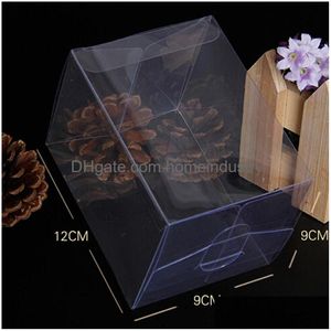 Parti Favor Toptan20pcs/ Lot 9x9x12cm DIY SOAP Poli Paket Kutuları 3.54x3.54x4.72 El yapımı hediye çiçek C dhogy için şeffaf plastik PVC kutusu