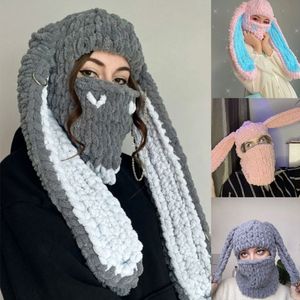 Beanie/Kafatası Kapakları Cadılar Bayramı Balaclava Uzun tavşan Kulakları Şapka Komik Beanie Hat Balaclava Kafatasları Beanie Uzun Kulak Şapkası Tavşan Şapka Şapka Kaçak Maskesi 230211